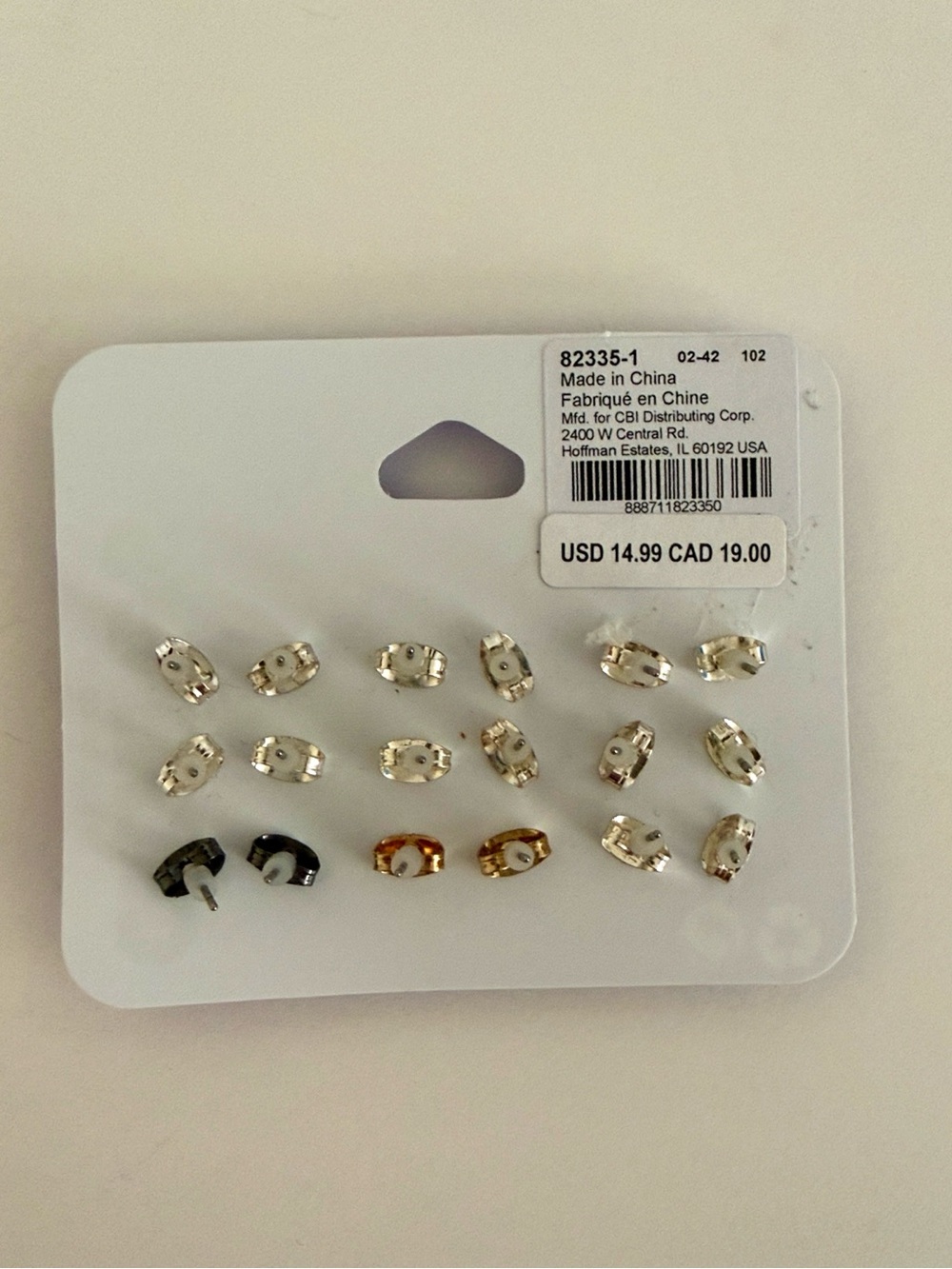 Claire's Multicolor Stud Earring Set - Assorted Gem Tones - Picture 2 of 2